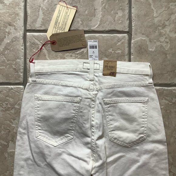 NWT Current/Elliott Ivory Denim Jeans - Picture 3 of 9